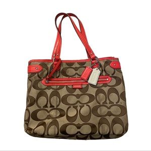 COACH Signature Daisy Outline Emma Jacquard Tote